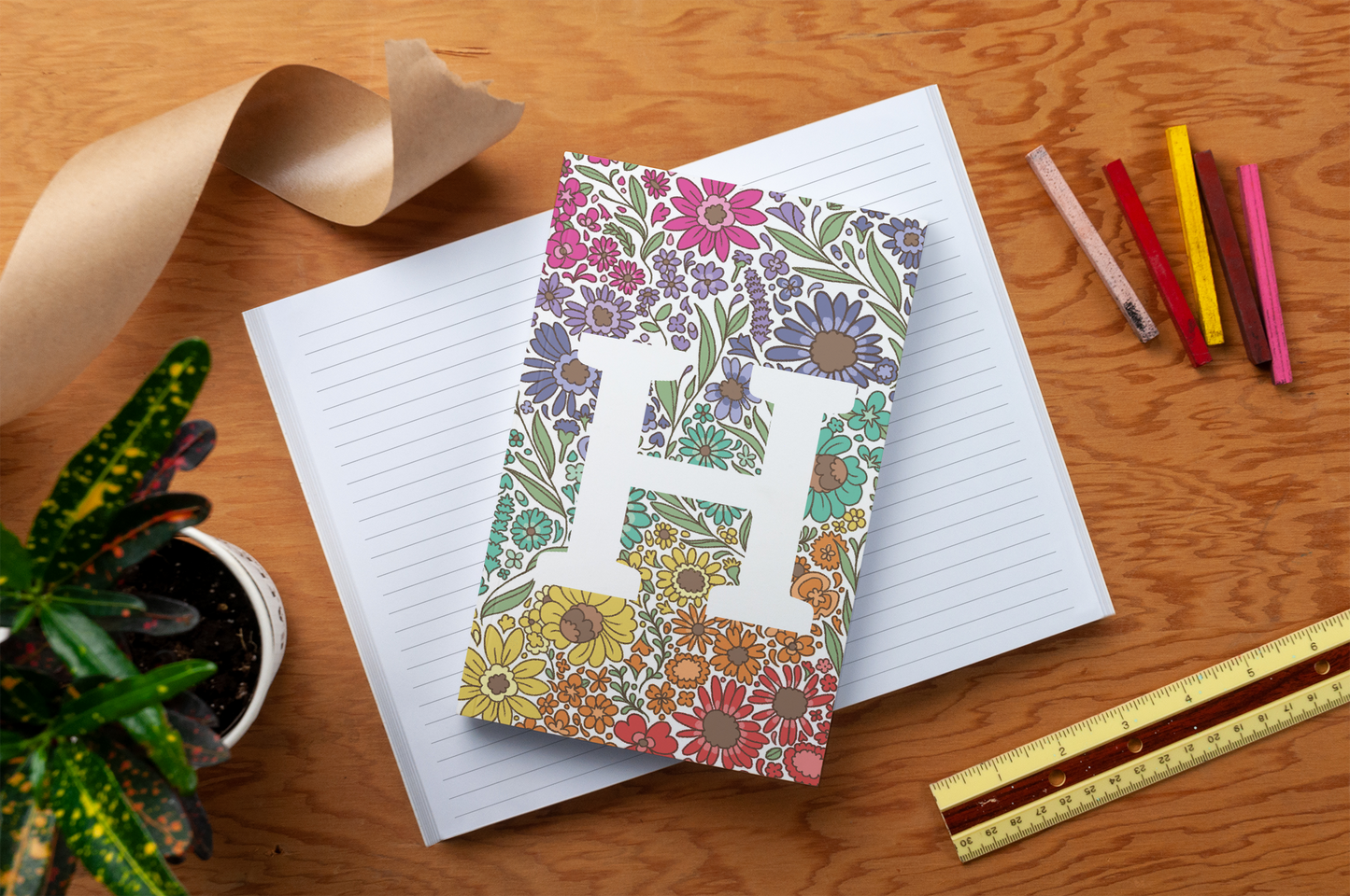 Floral Letters Notebook